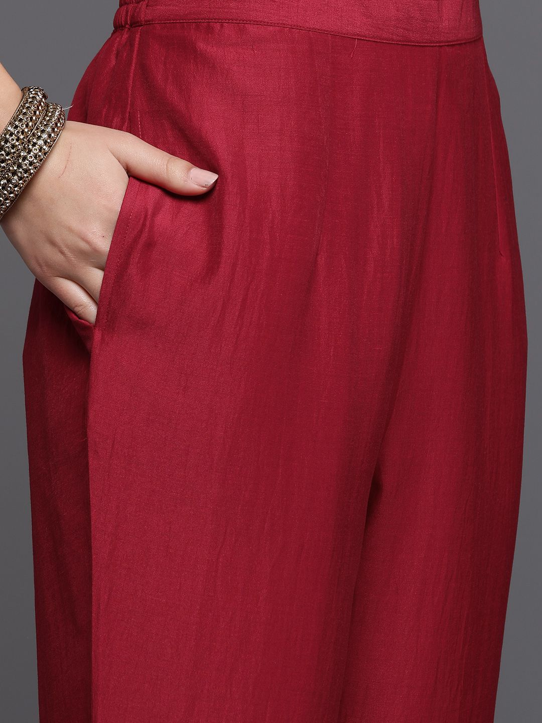 Indo Era Women Floral Yoke Design Regular Kurta with Trousers & With Dupatta