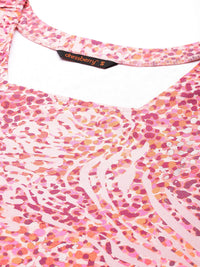 DressBerry Printed Square Neck Top