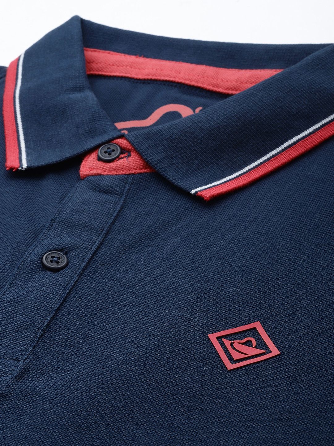 Being Human Striped Polo Collar Pure Cotton T-shirt