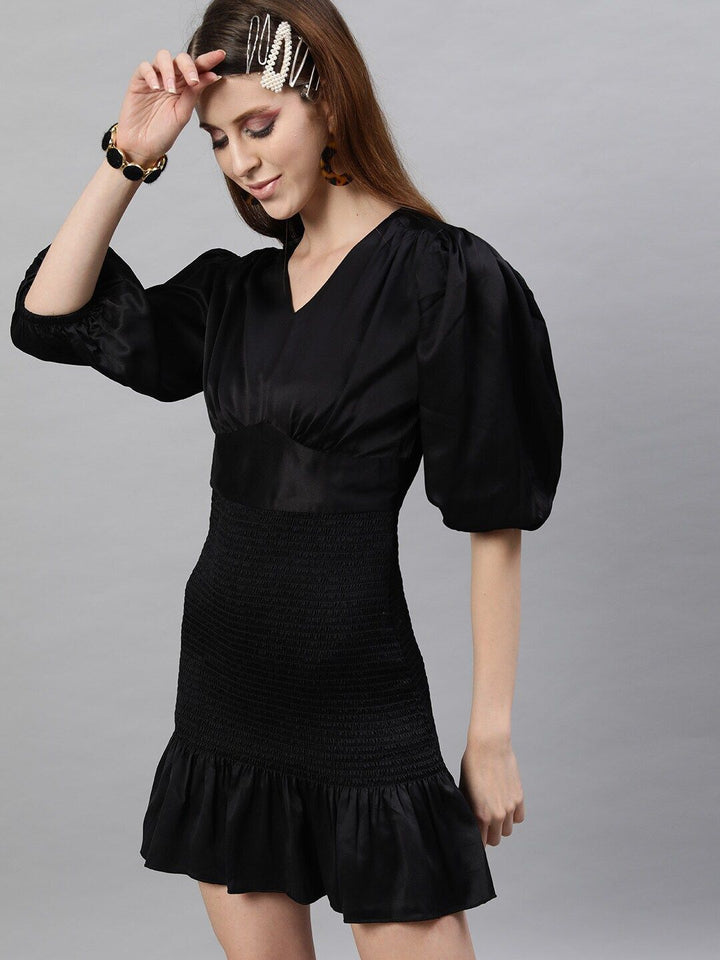 STREET 9 Satin A-Line Mini Drop-Waist Dress