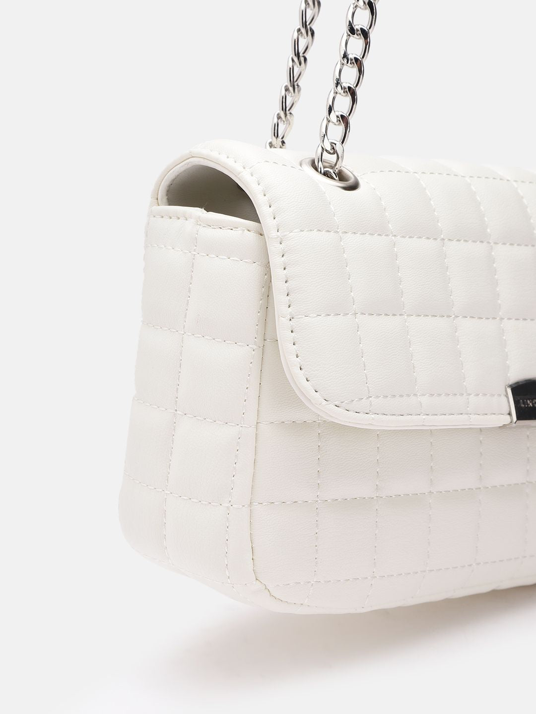 Lino Perros Structured Sling Bag with Quilted Detail
