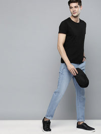 The Indian Garage Co Men Blue Slim Fit Light Fade Stretchable Jeans