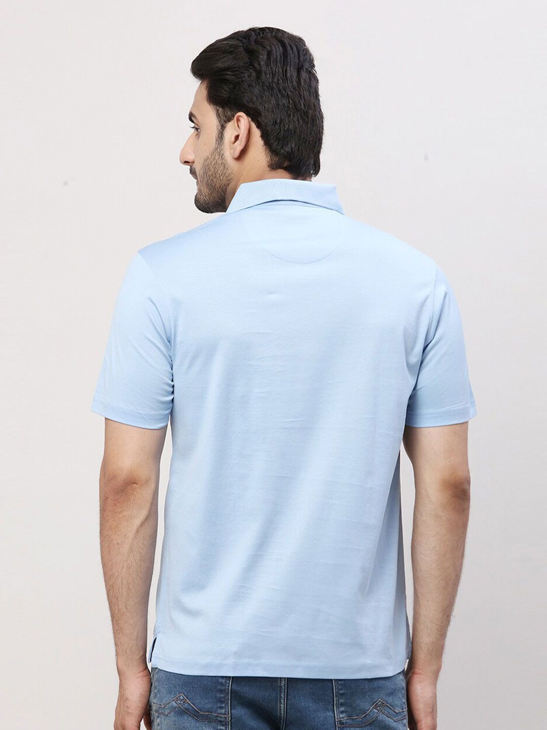 Park Avenue Men Polo Collar Pockets Slim Fit T-shirt