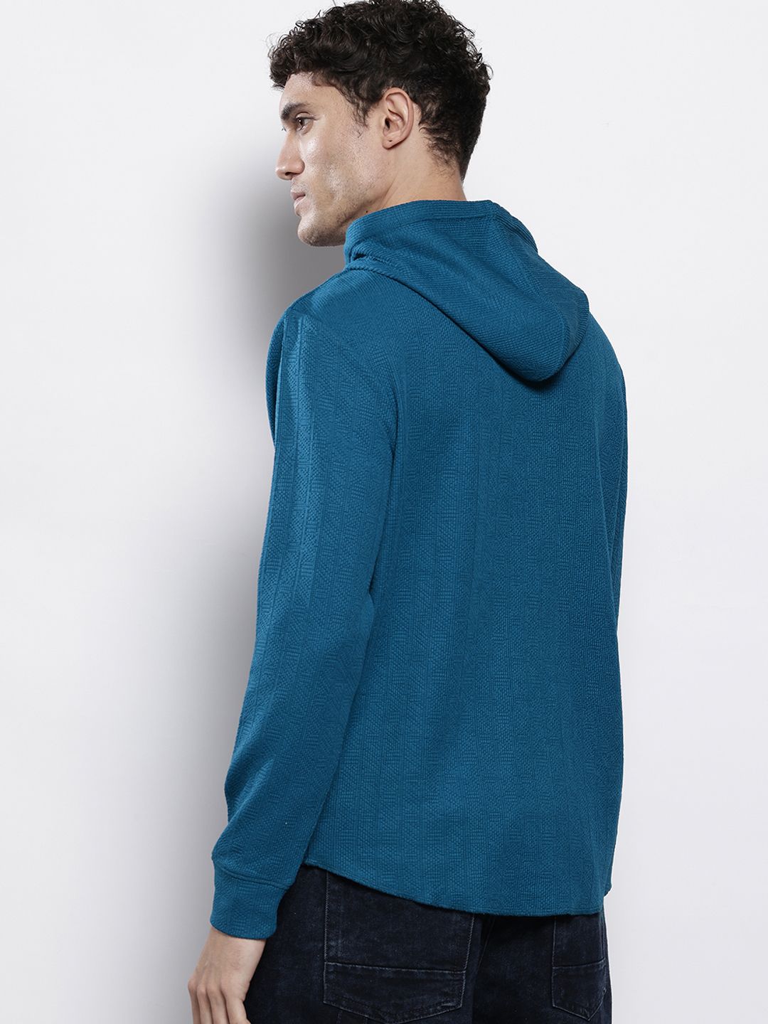 The Indian Garage Co Knitted Hooded Relaxed Fit T-shirt