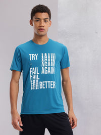 HRX by Hrithik Roshan Typography Print Rapid-Dry Training T-shirt
