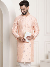 SOJANYA Embellished Mirror Work Silk Cotton Kurta