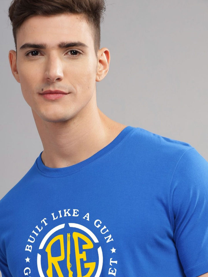 ADRO Men Typography Printed Applique T-shirt