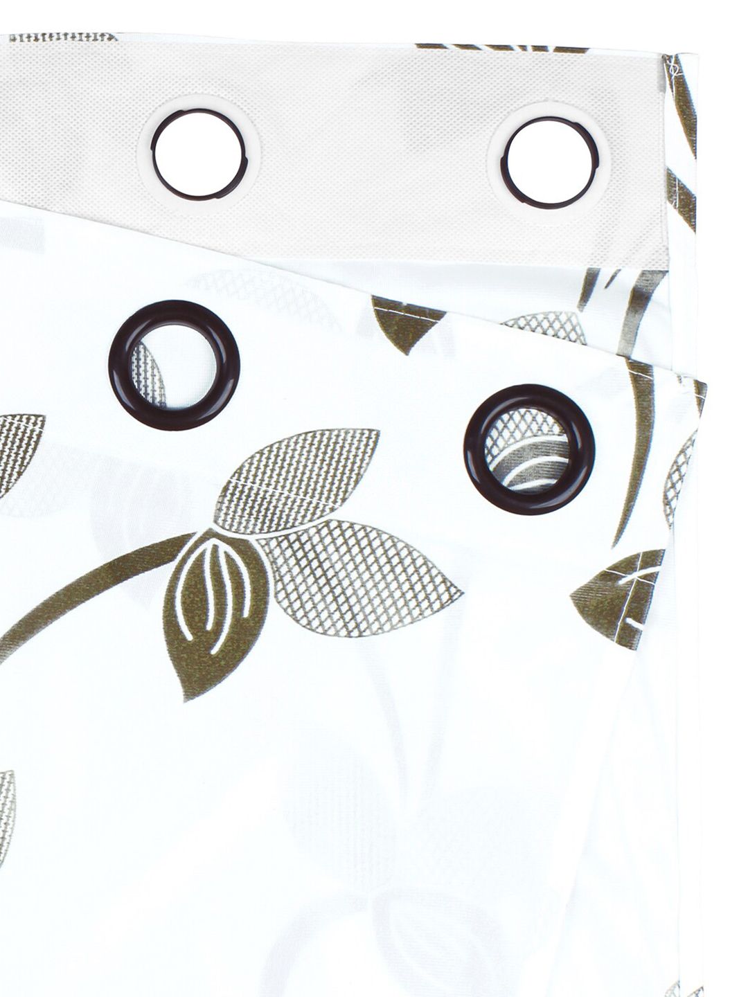 Story@home 2 Pieces Off White & Grey Floral Door Curtain