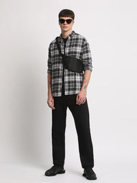 THE BEAR HOUSE Tartan Checked Slim Fit Flannel Pure Cotton Casual Shirt