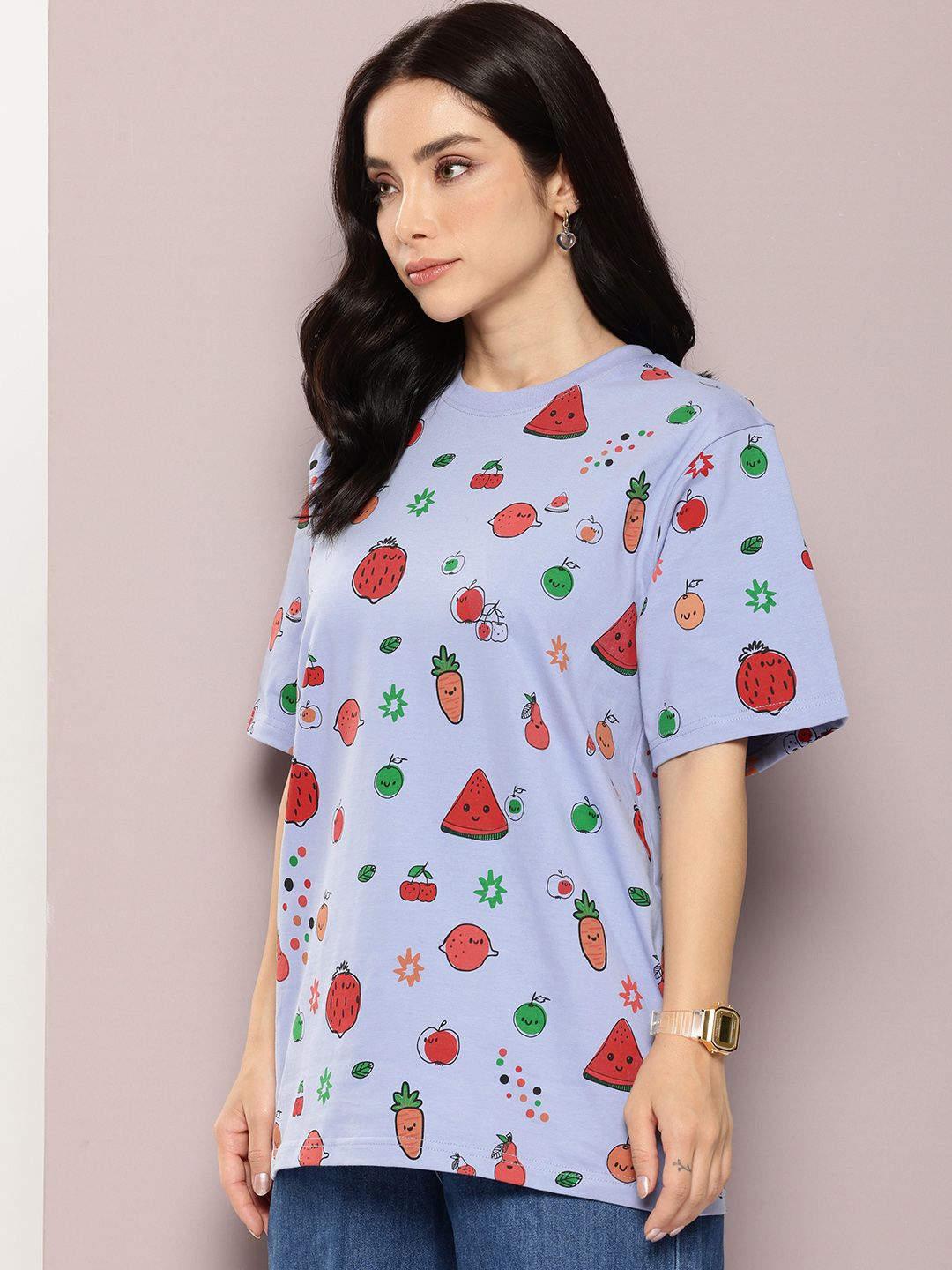 DILLINGER Printed Oversized Pure Cotton T-shirt