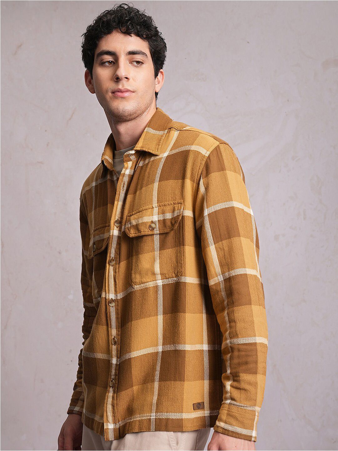 LOCOMOTIVE Premium Dobby Tartan Checked Utility Pocket Overshirt