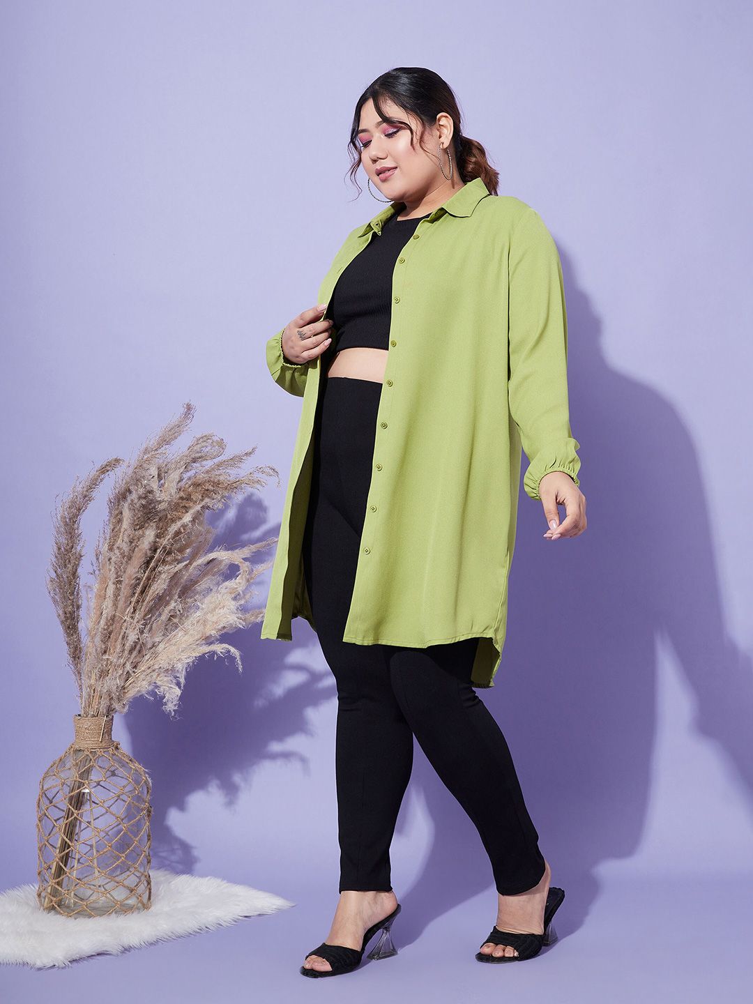 SASSAFRAS Curve Comfort Fit Casual Georgette Shirt