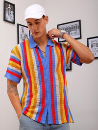 The Indian Garage Co Striped Spread Collar Relaxed Fit Shirt