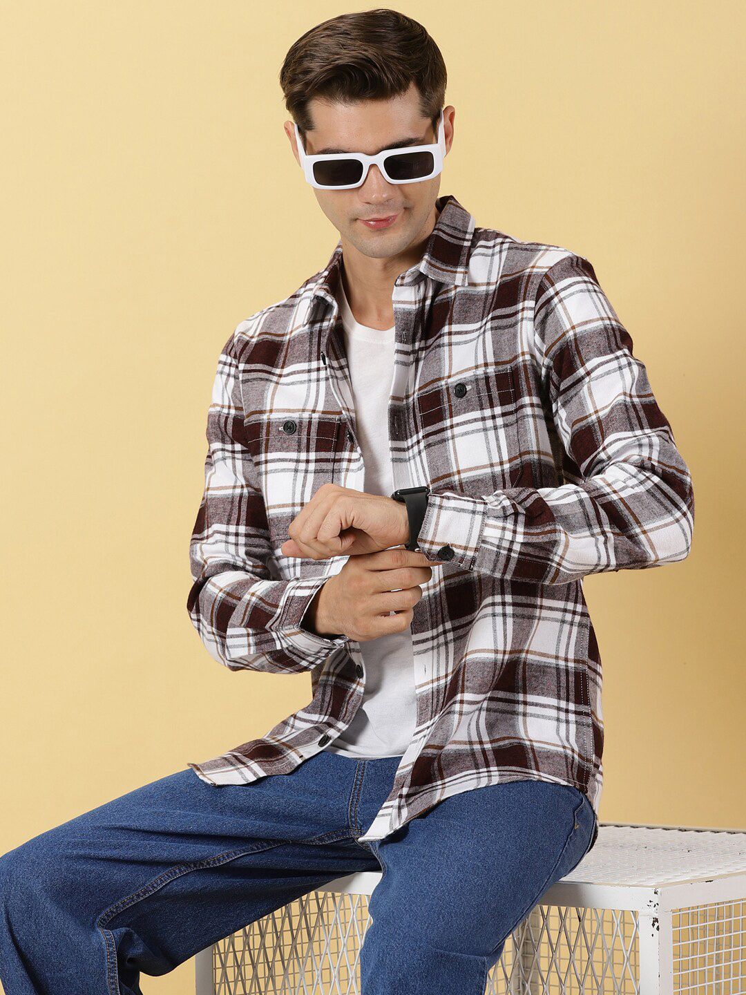 Thomas Scott Standard Slim Fit Tartan Checked Casual Shirt