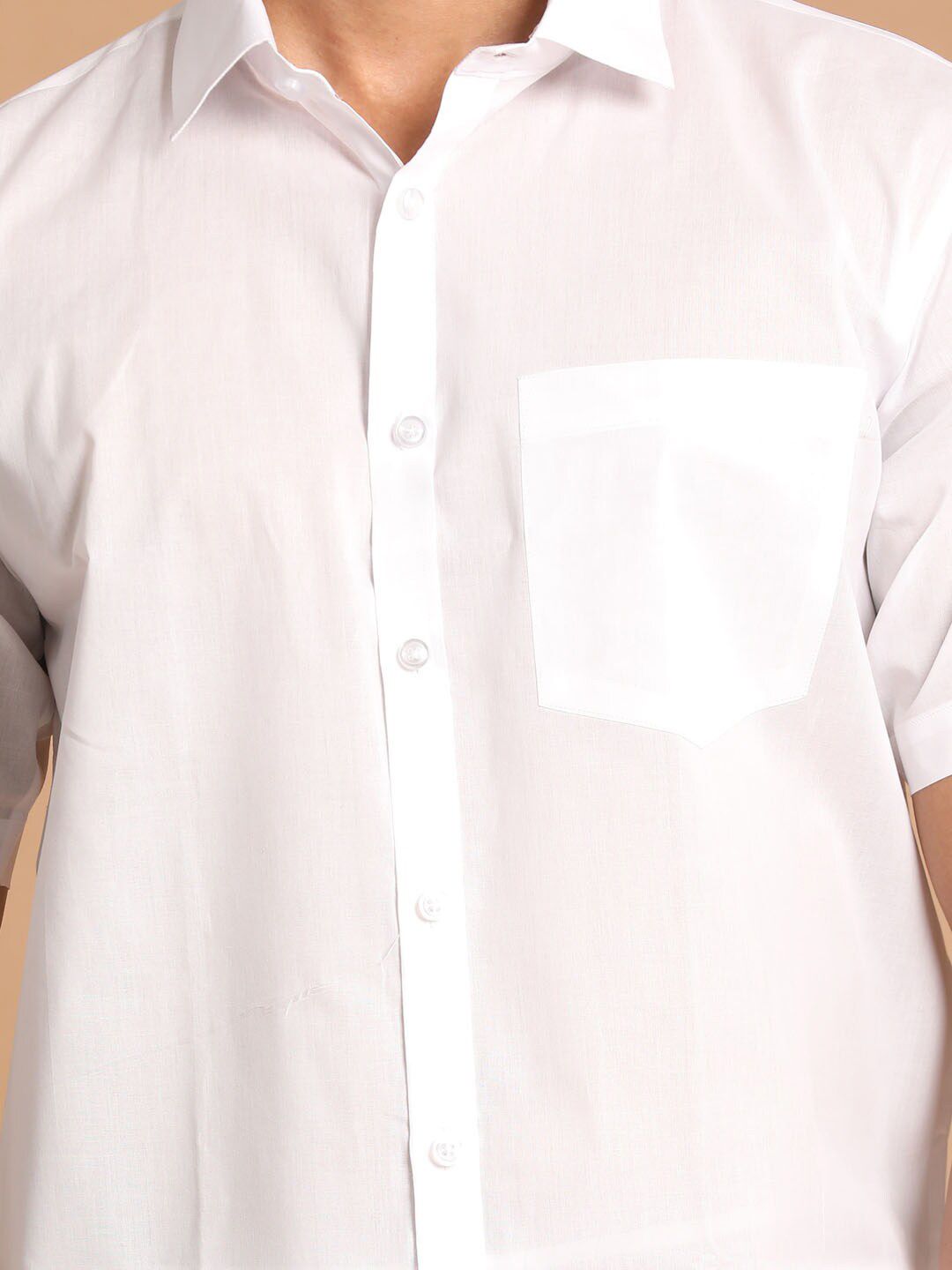 VASTRAMAY Men White Premium Casual Shirt