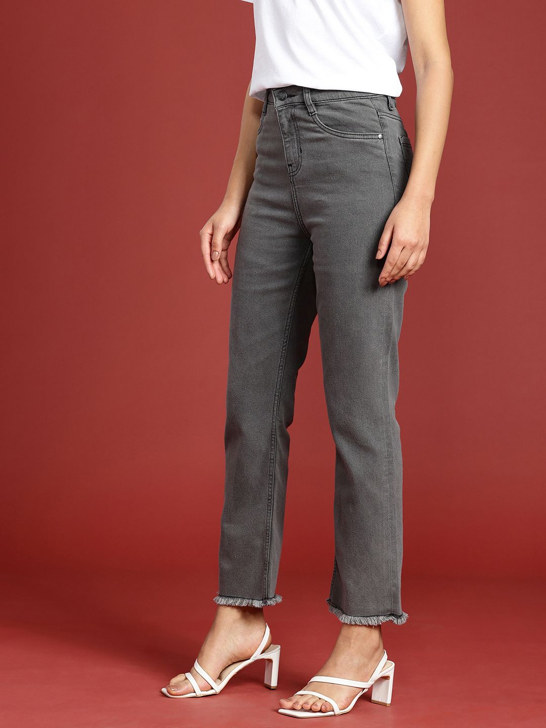 all about you Women Straight Fit High-Rise Stretchable Jeans