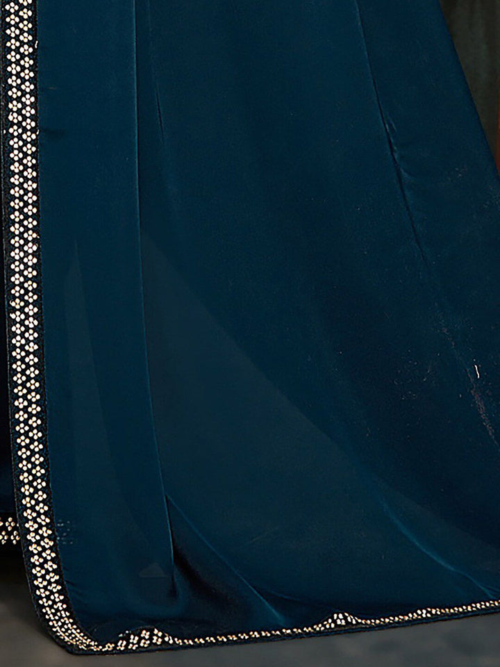 Saree mall Embellished Border Poly Chiffon Sarees