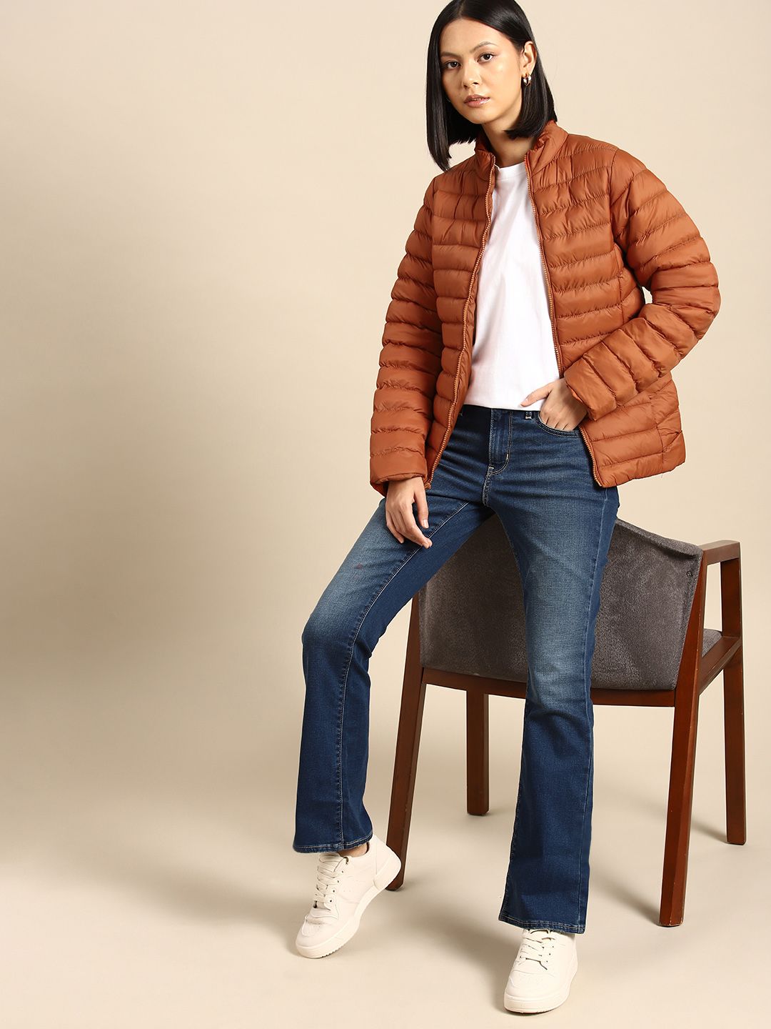 all about you Women Splid Puffer Jacket