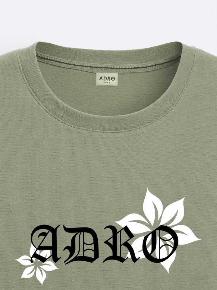 ADRO Men Graphic Printed Round Neck Cotton Oversized T-Shirt