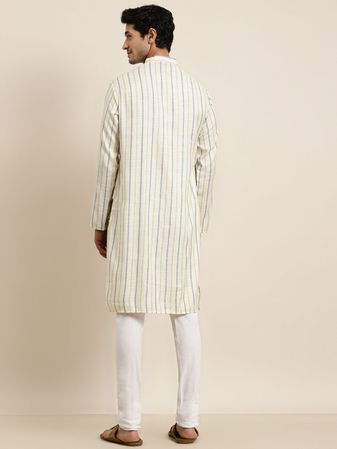 Anug by SOJANYA Kurta Belang Kuning & Biru Lelaki