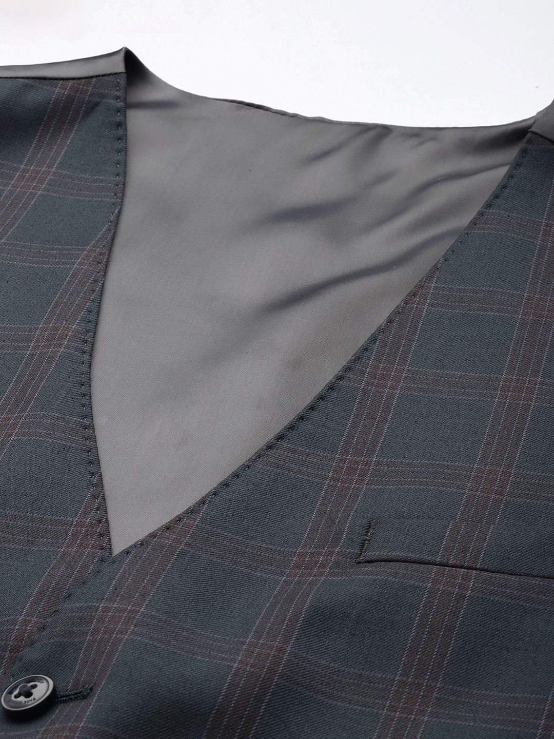 Park Avenue Checked Single Breasted Super Slim Fit 3 Piece Formal Suits