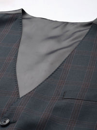 Park Avenue Checked Single Breasted Super Slim Fit 3 Piece Formal Suits