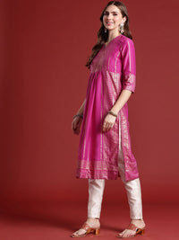 Anouk Ethnic Motifs Printed V-Neck A-Line Kurta
