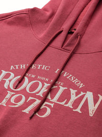 DressBerry Drop Shoulder Sleeves Printed Hooded Sweatshirt