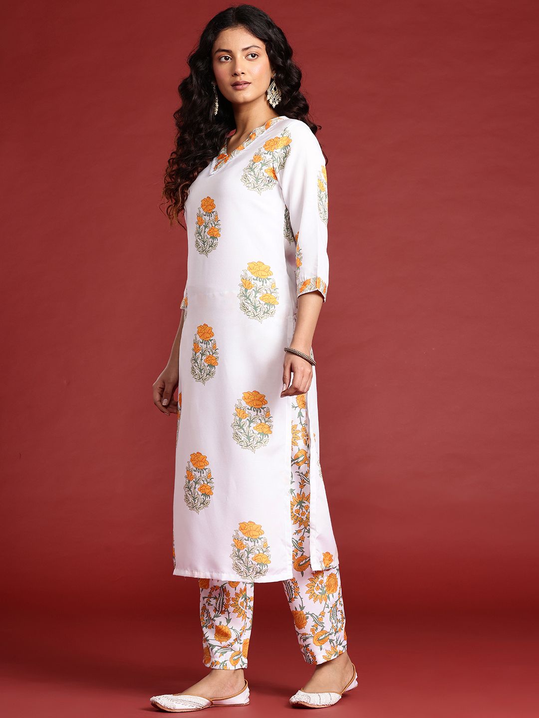 Anouk Women Ethnic Motifs Printed Kurta with Trousers & Dupatta