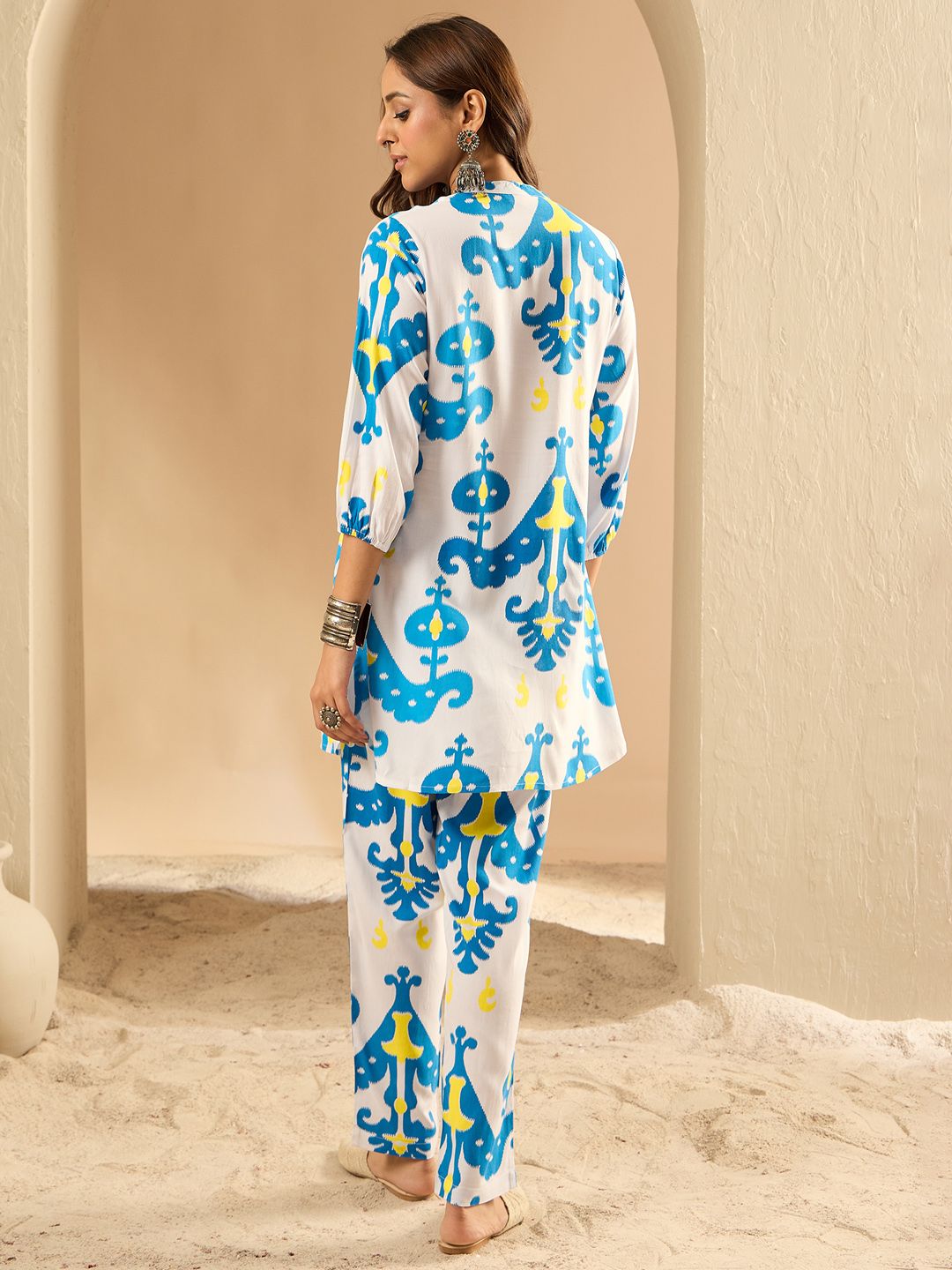 Indo Era Women Printed Regular Kurti with Trousers