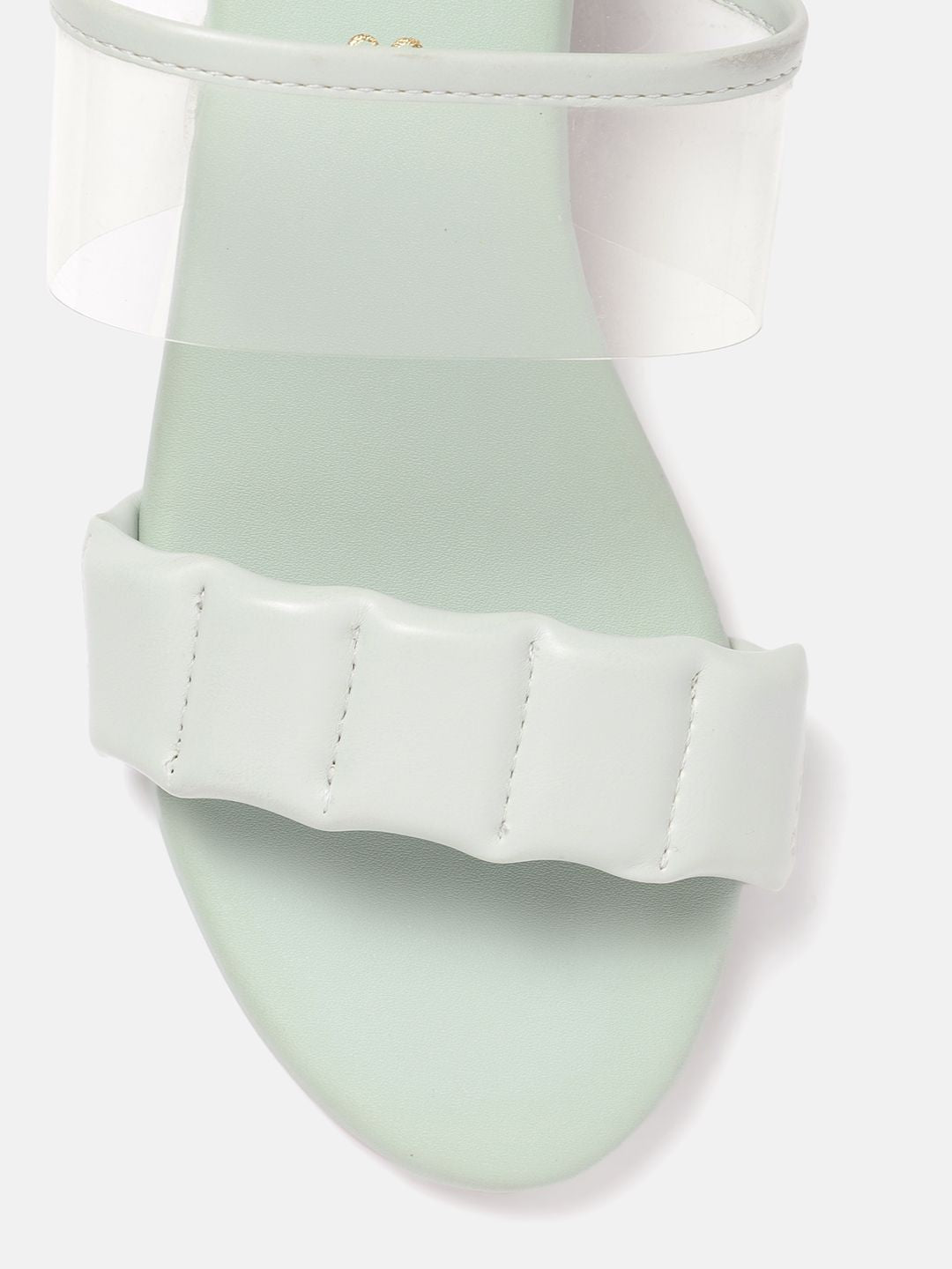 DressBerry Quilt Textured Block Sandals