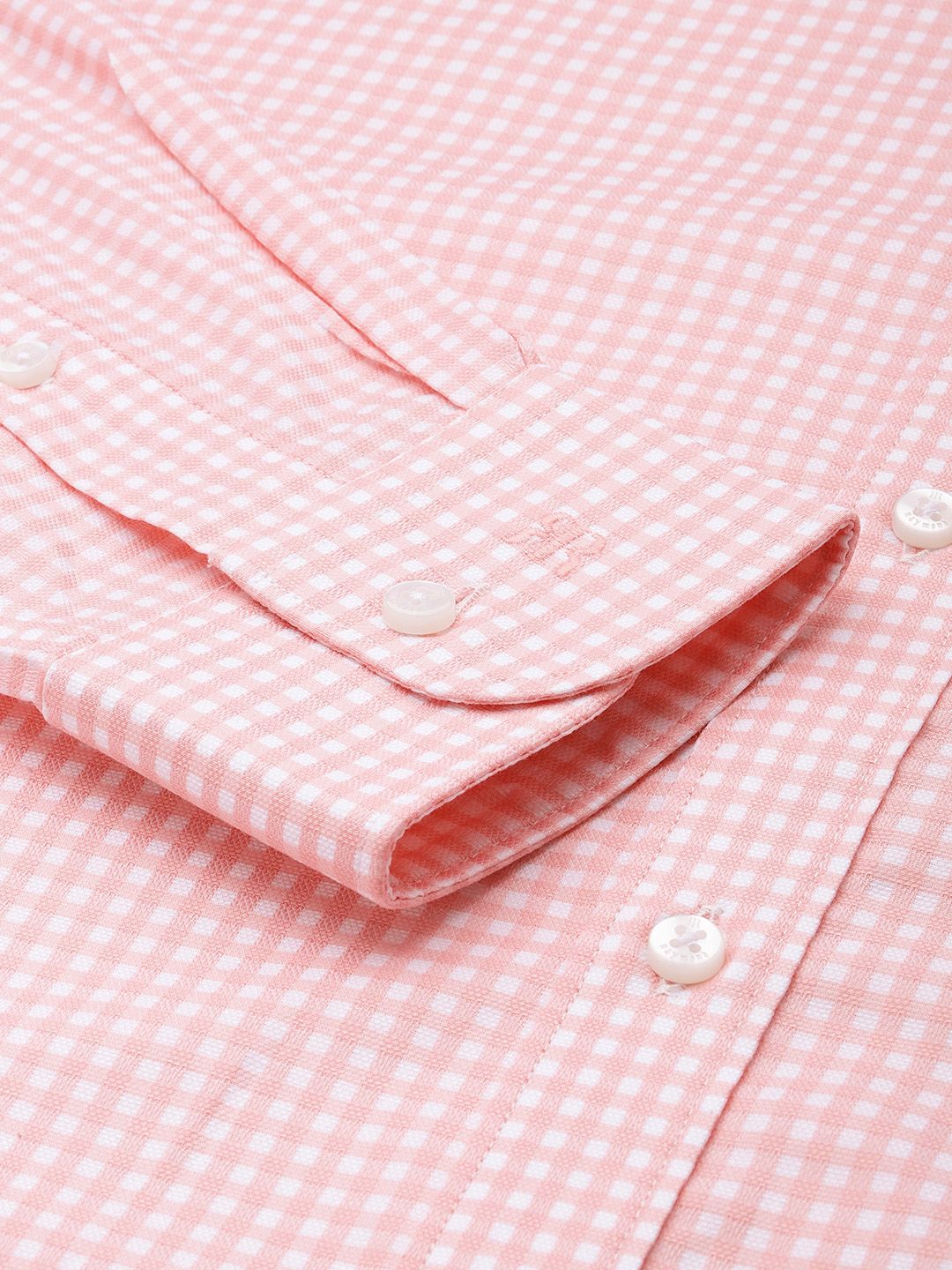 Raymond Slim Fit Micro Self Checked Opaque Pure Cotton Formal Shirt