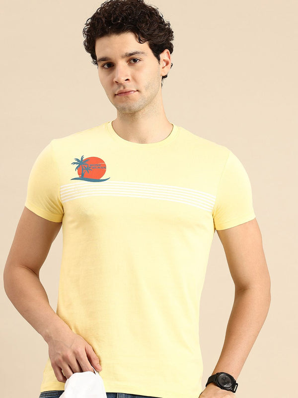 Being Human Striped Pure Cotton T-shirt