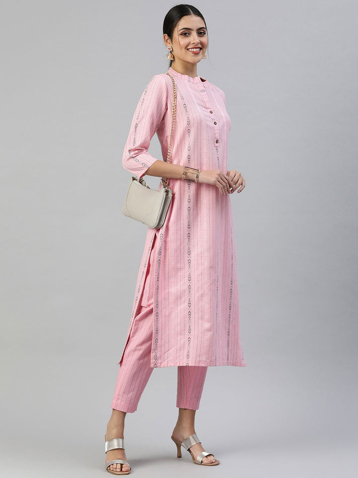 KALINI Women Pure Cotton Kurta With Trousers