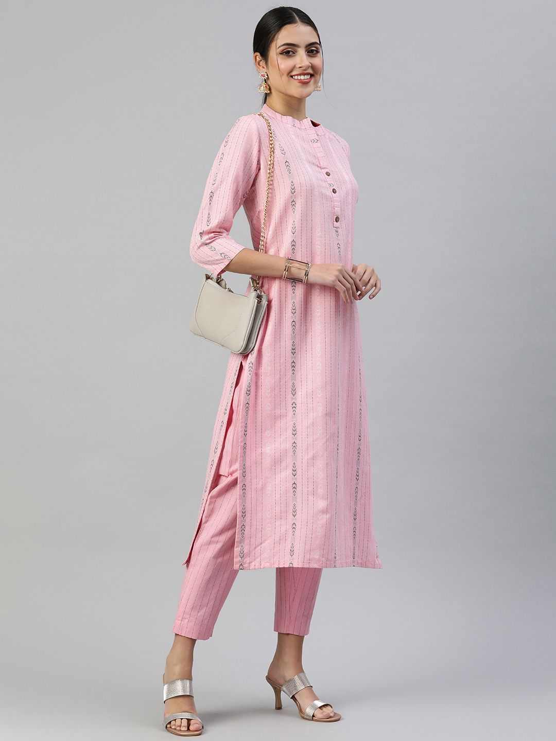 KALINI Women Pure Cotton Kurta With Trousers