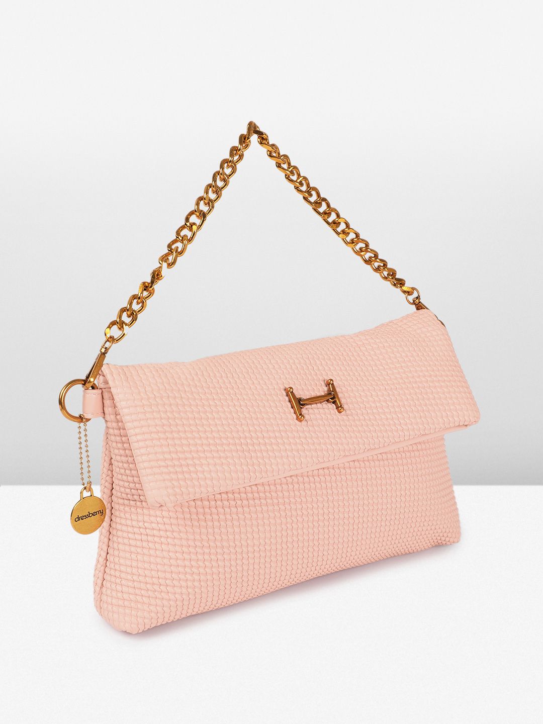 DressBerry Textured Structured Handheld Bag