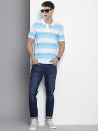 The Indian Garage Co Striped Polo Collar T-shirt