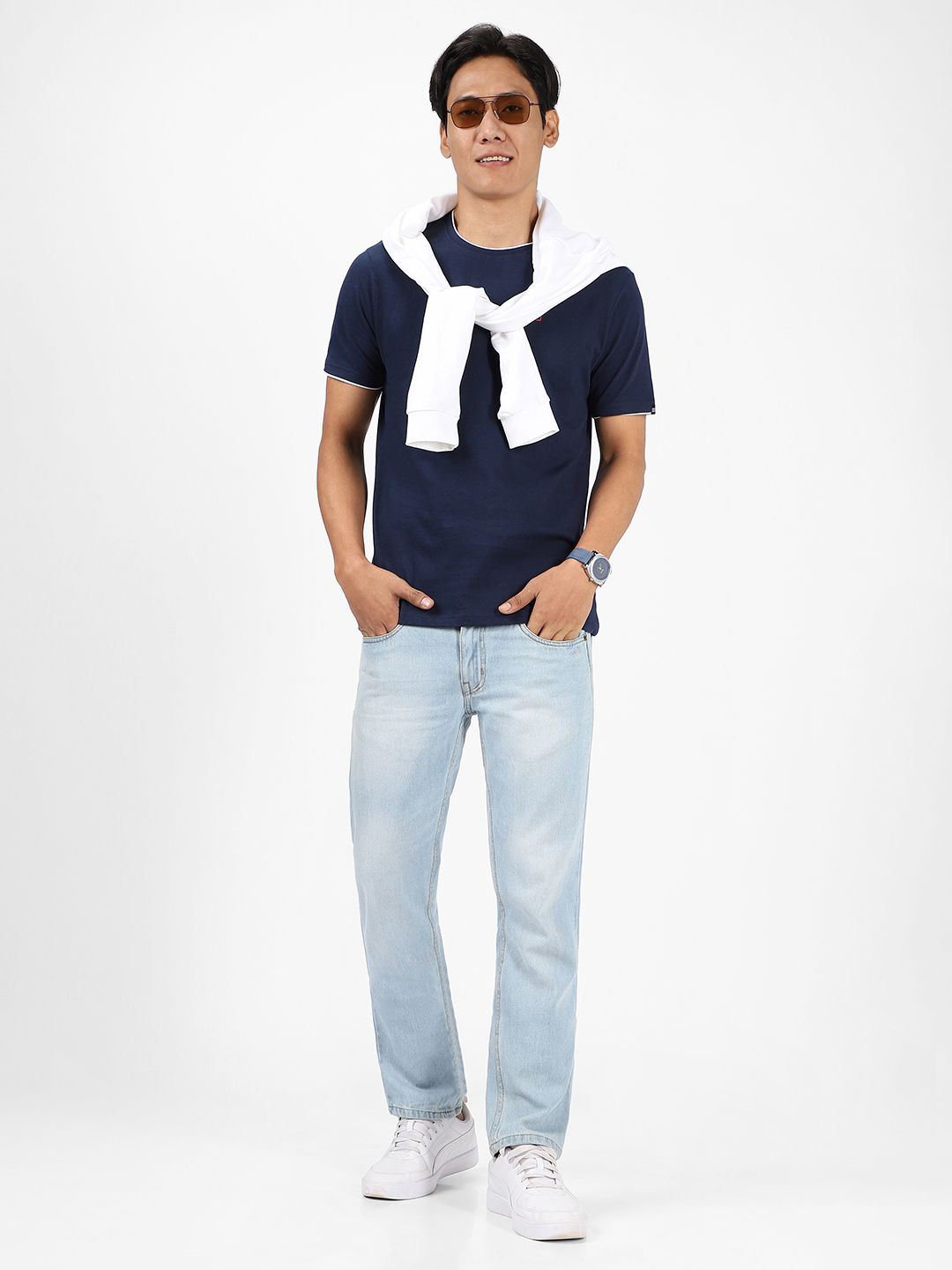 Urbano Fashion Round Neck Slim Fit Bio Finish Pure Cotton T-shirt