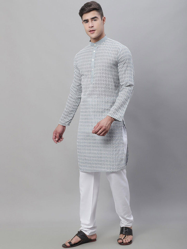 SOJANYA Embroidered Pure Cotton Kurta with Churidar