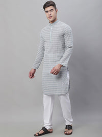 SOJANYA Embroidered Pure Cotton Kurta with Churidar