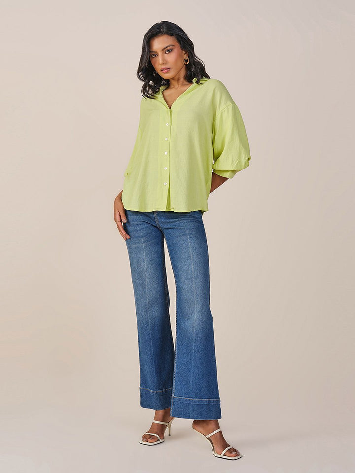 AND Shirt Style Solid Top