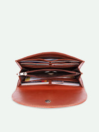 ZOUK Women Ikat Gre Red Kyra Flap Wallet