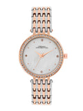Sambungan Perancis Wanita Dail Dail & Gelang Gaya Tali Analog Watch FCN075RTM