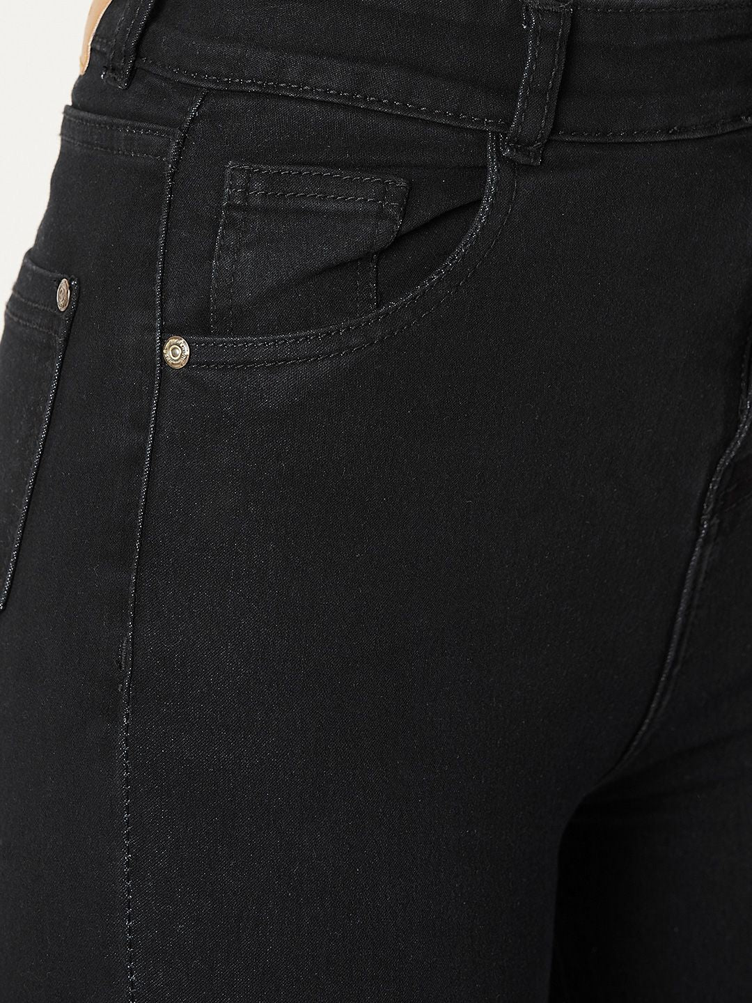 Miss Chase Women Black Skinny Fit High-Rise Clean Look Jeans
