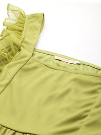 DressBerry Gathered & Pleated Detail Tiered A-Line Dress