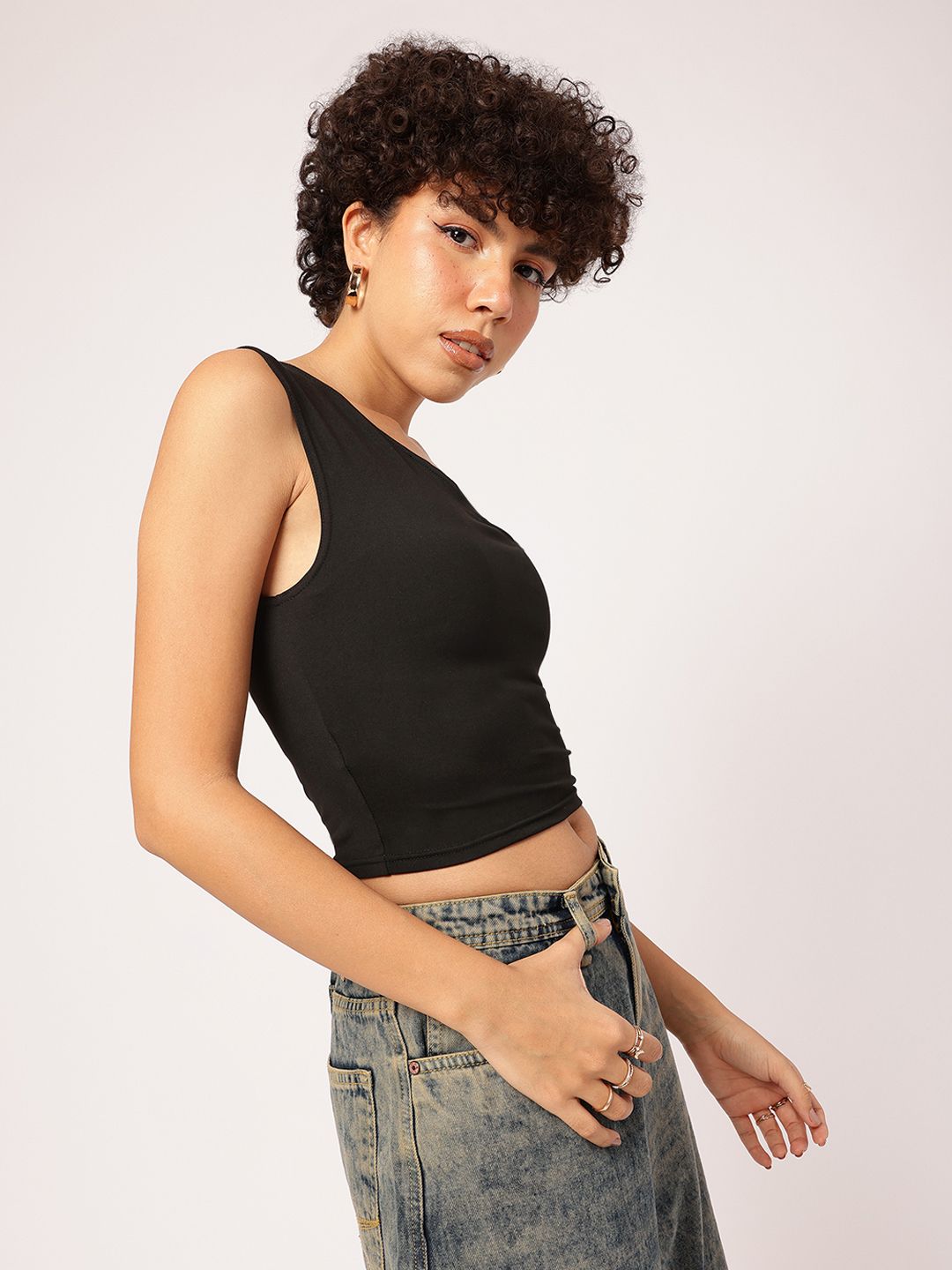DressBerry Chill & Chug One-Side Crop Top