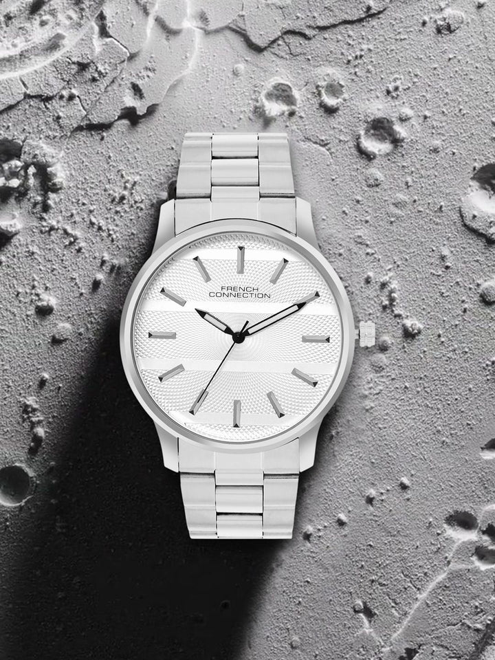 French Connection Men Dial & Stainless Steel Bracelet Style Straps Analogue Watch FCN091SM