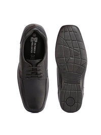 Red Chief Men Black Leather Semiformal Derbys
