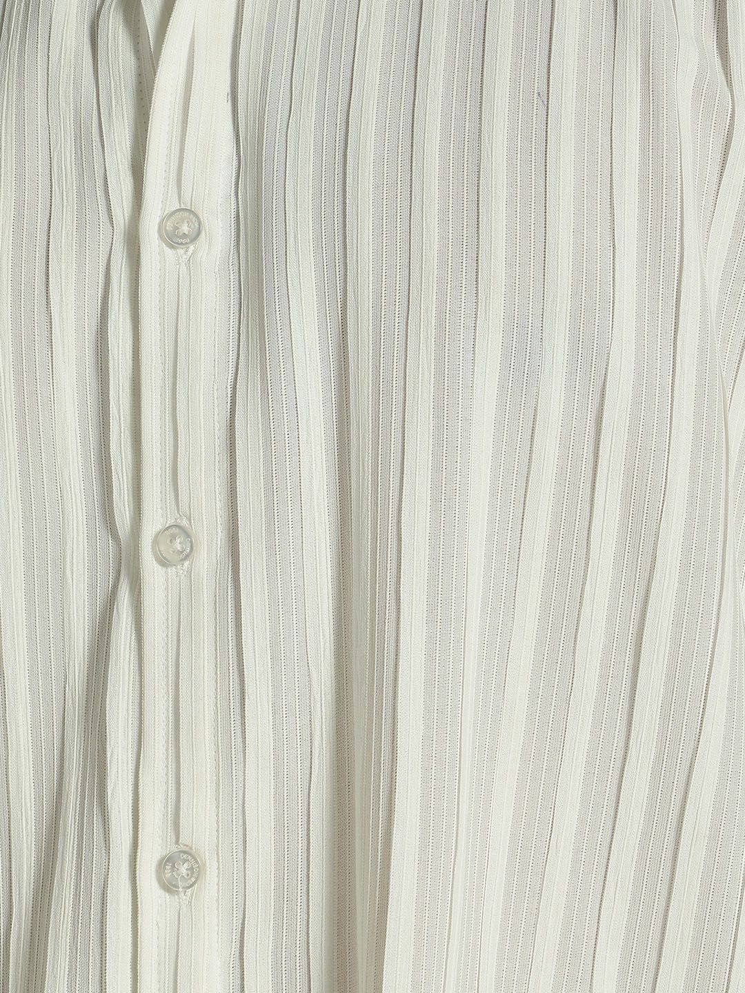 DENNISON Stretchable Pleated Drop Shoulder Casual Shirt