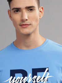 ADRO Men Typography Printed Applique T-shirt